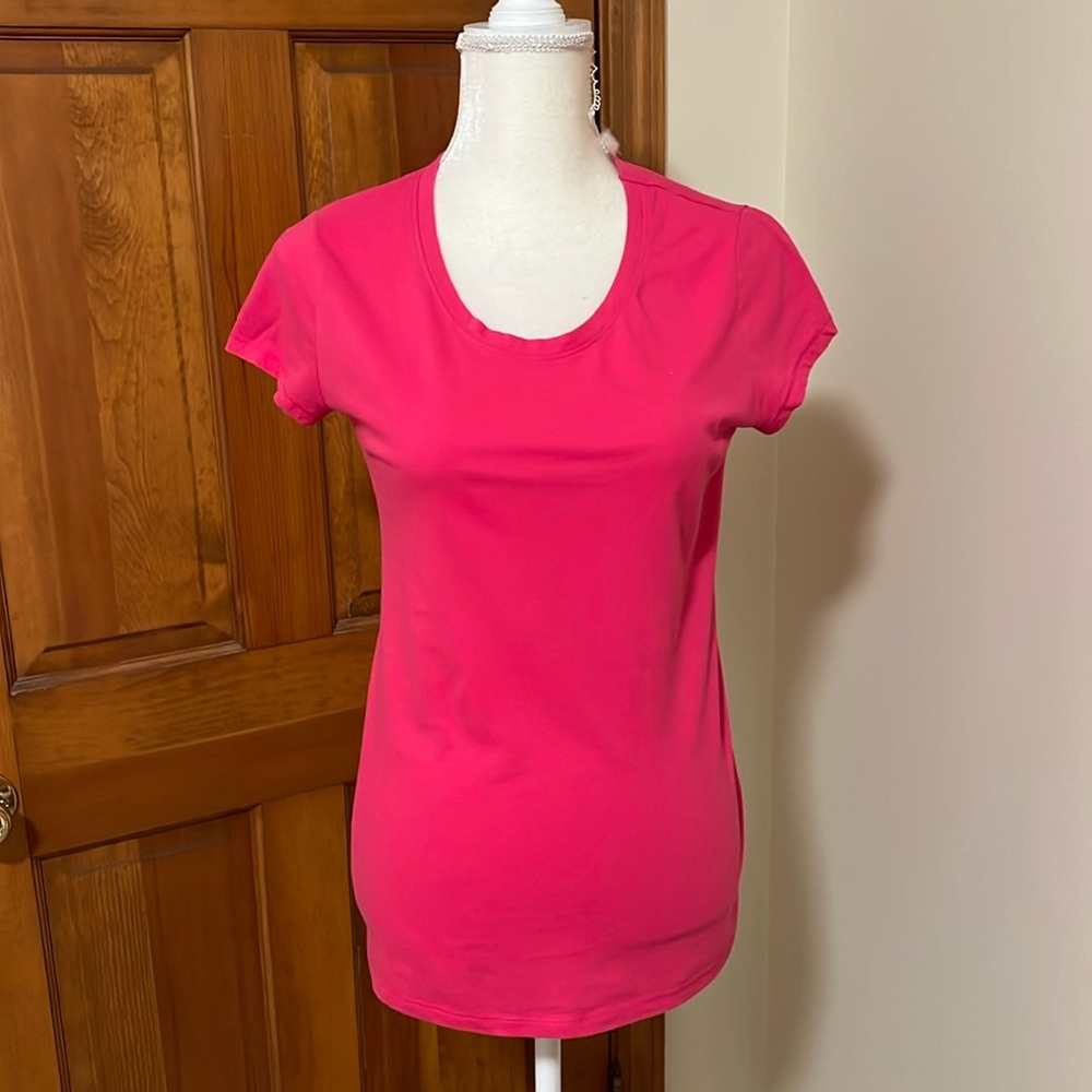 Neon Pink Cap Sleeve Tee